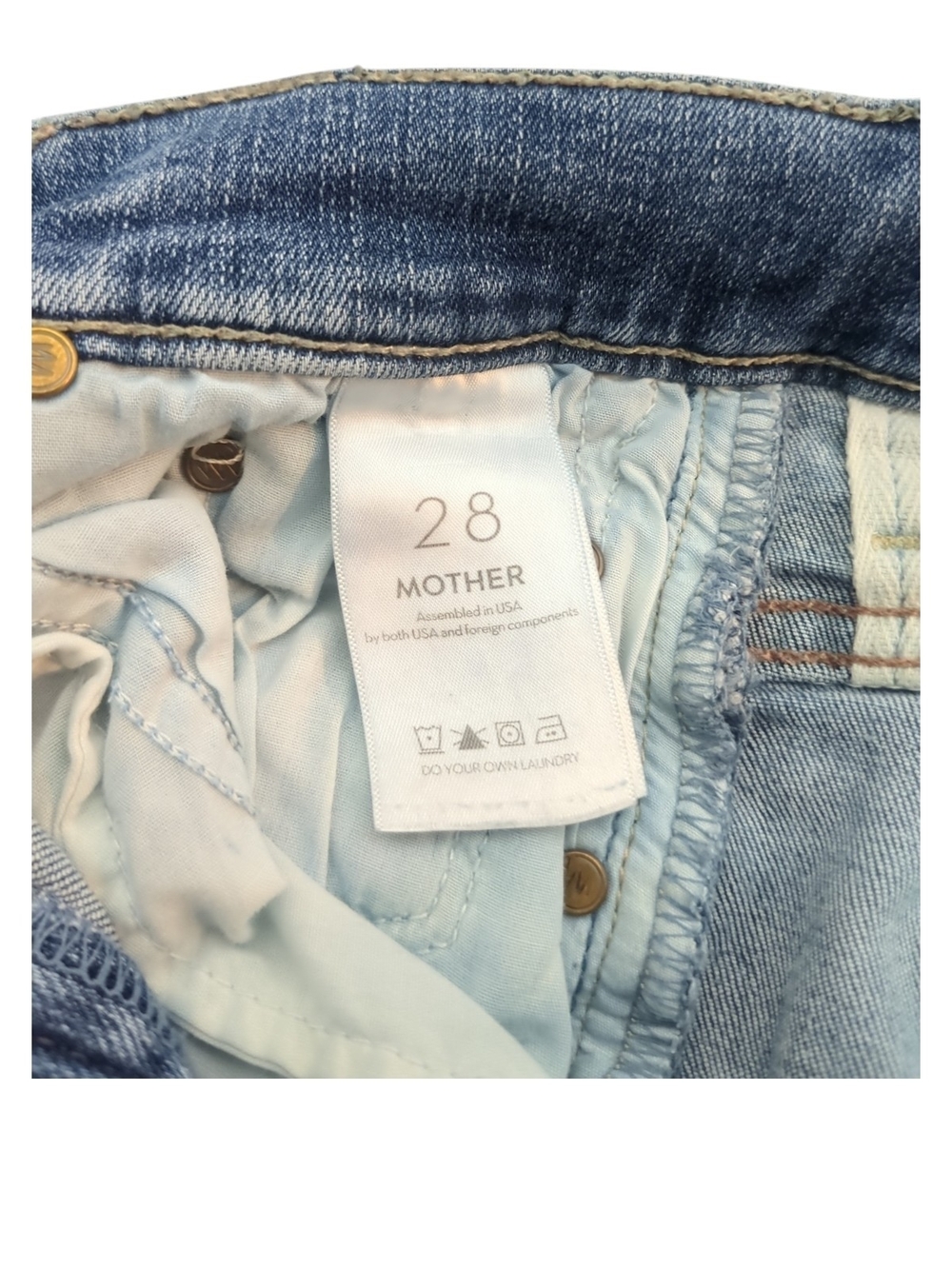 MOTHER The Insider Crop Step Fray Jeans 28 Walking On Coals Bootcut Quiet Luxury - Picture 9 of 10